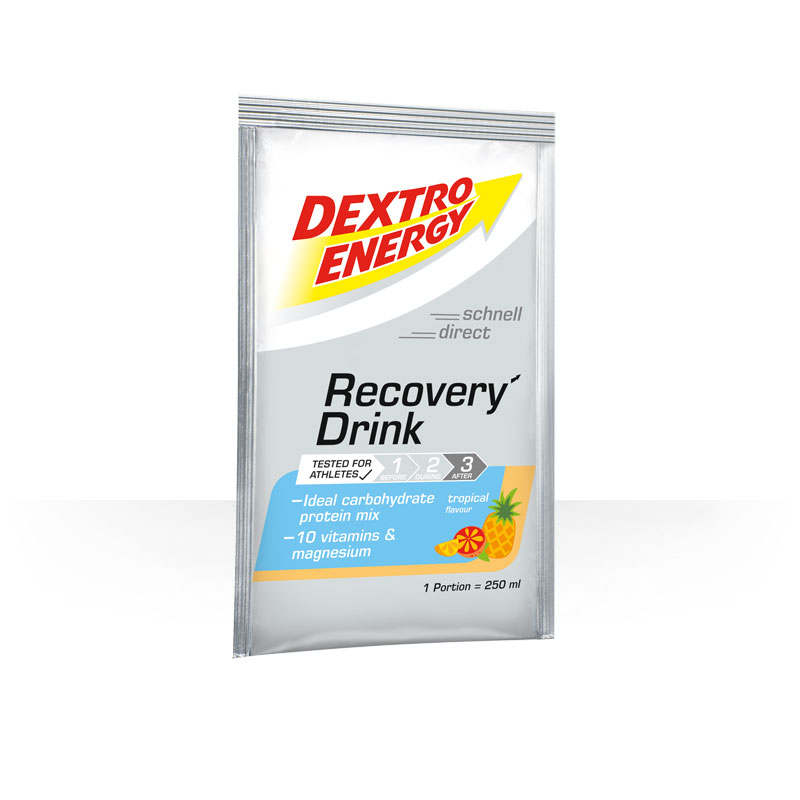DEXTRO ENERGY Recovery DrinkTropical regenerační rozpustný nápoj - sáček 44,5g